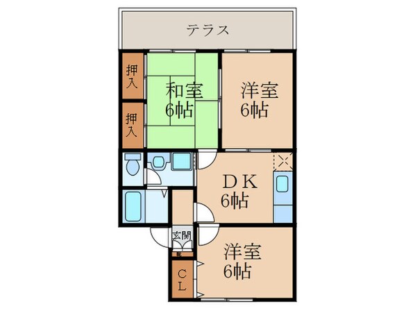 セジュ－ル柏Ａ棟の物件間取画像